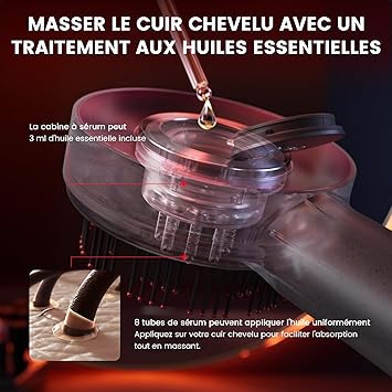 Breo Scalp3 Brosse de massage du cuir chevelu Shiatsu avec étanchéité IPX7, sans fil et portable, électrique pour cuir chevelu et cheveux, tête, relaxation à la maison