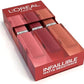 L'Oréal Paris - Coffret 3 Rouges à Lèvres Liquide Longue Tenue - Couleur Intense & Fini Mat - L’INFAILLIBLE